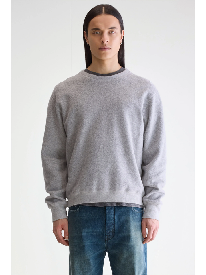 Grijze katoenen sweater in fleece stof Bellerose