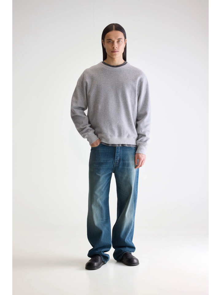 Grijze katoenen sweater in fleece stof Bellerose