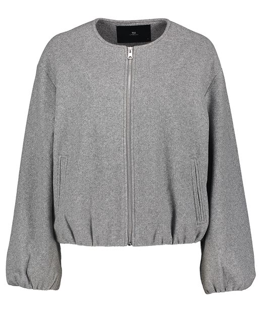 Grijze bomberjas met rits Kennedy Withblack