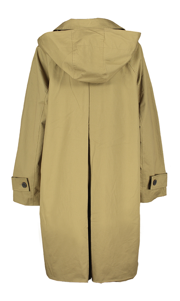 Kaki trenchcoat met kap Emery Withblack
