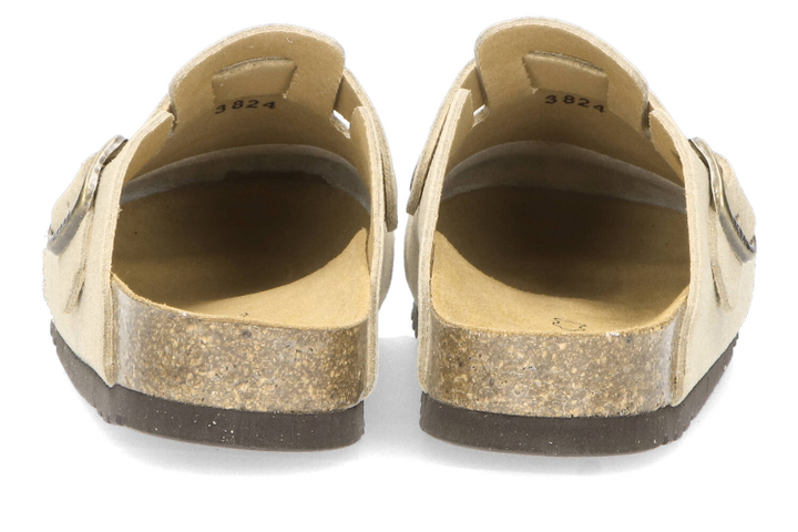 Kaki instappers in velours Fae Scholl