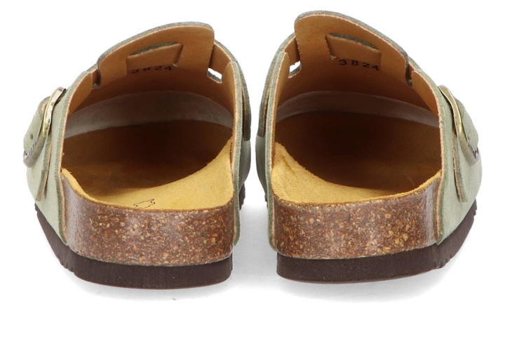 Kaki instappers in velours Fae Scholl