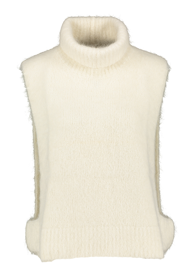 Ecru wollen mouwloze trui Daren Bellerose