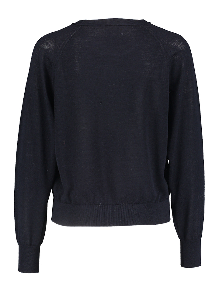 Blauwe fijne trui met wol Bellerose 