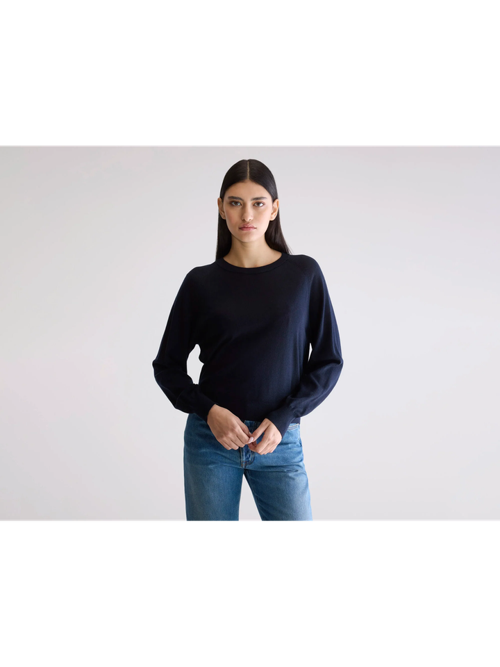 Blauwe fijne trui met wol Bellerose 