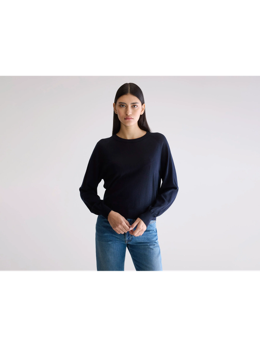 Blauwe fijne trui met wol Bellerose