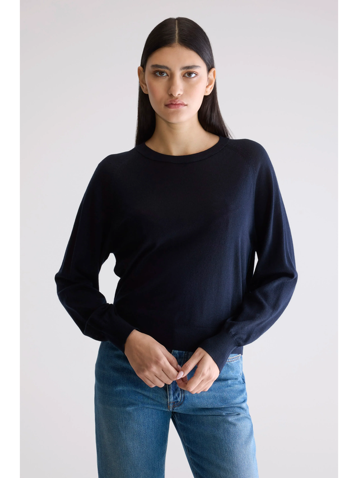 Blauwe fijne trui met wol Bellerose 