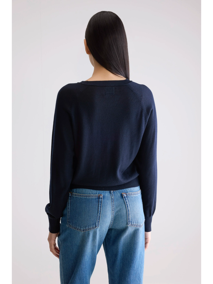 Blauwe fijne trui met wol Bellerose 