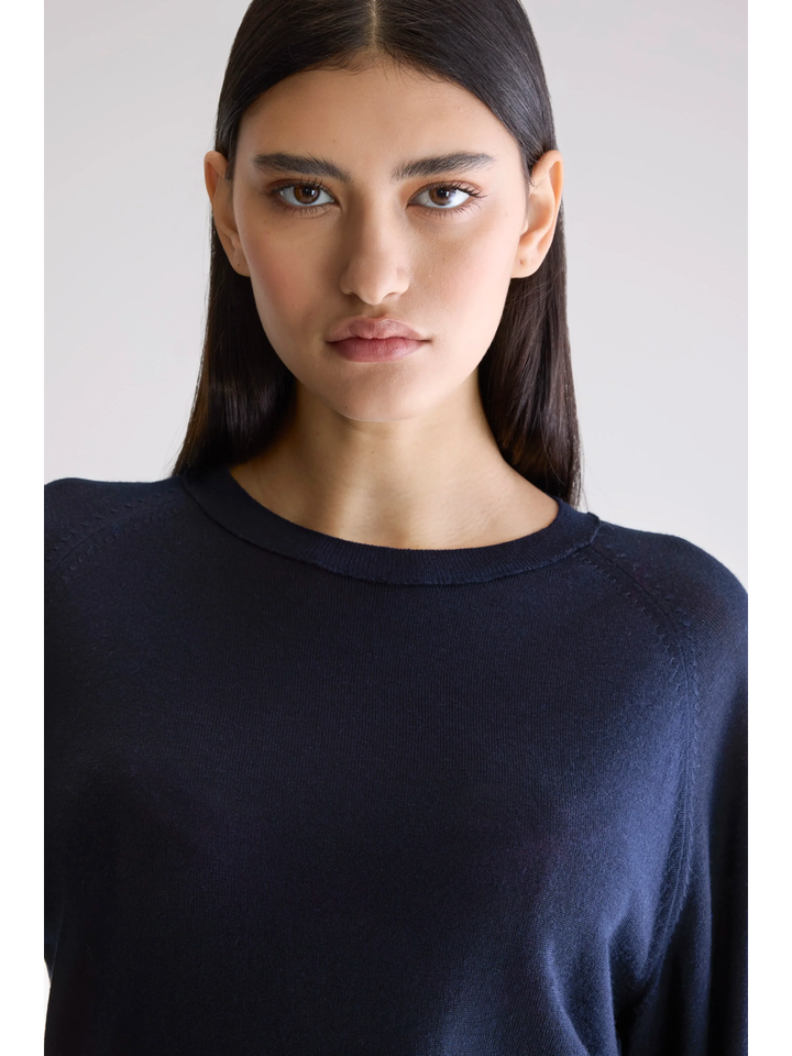 Blauwe fijne trui met wol Bellerose 