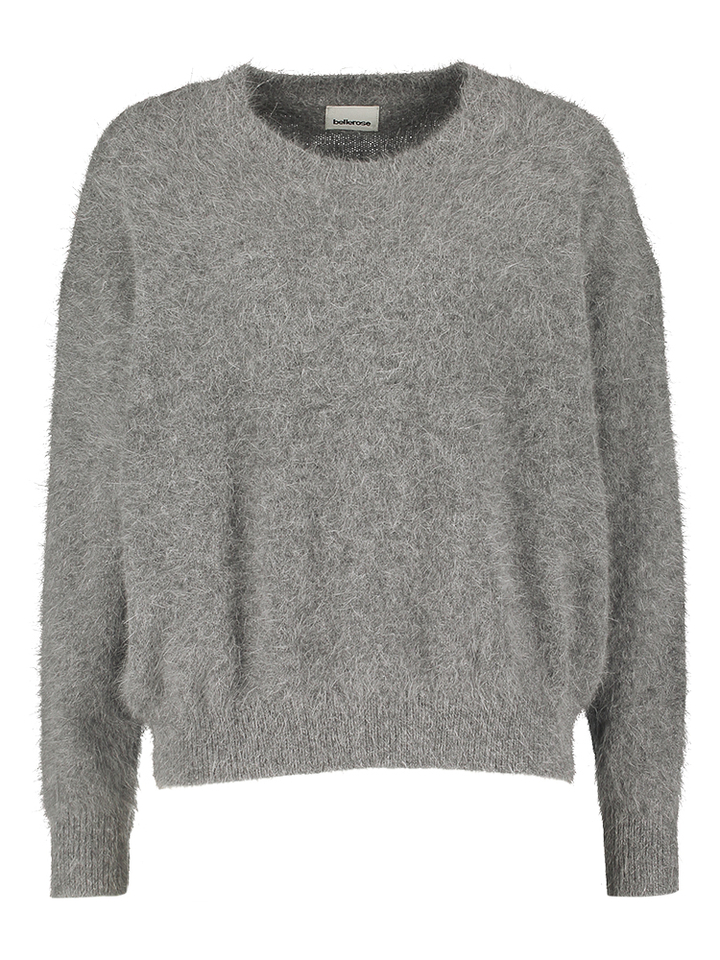 Grijze wollen pull met ronde hals Datu Bellerose dames