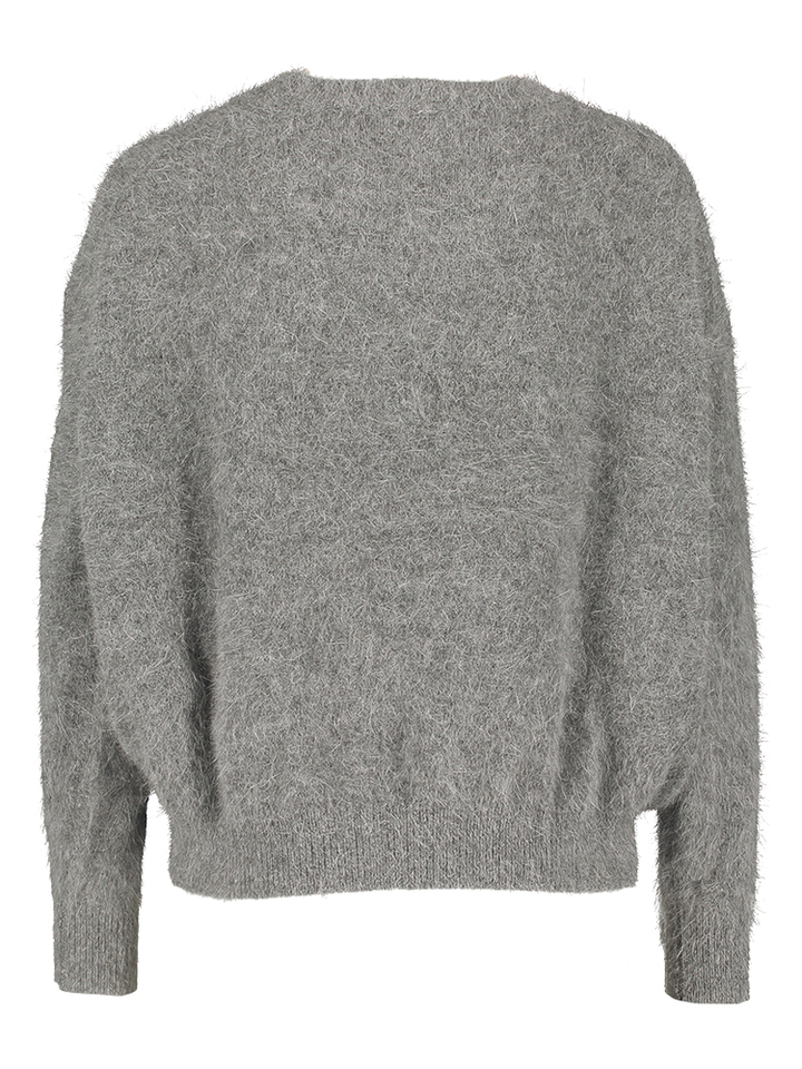 Grijze wollen pull met ronde hals Datu Bellerose dames