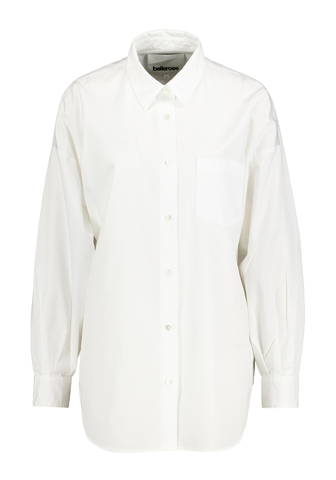 Witte katoenen oversized bloes Giorgia Bellerose