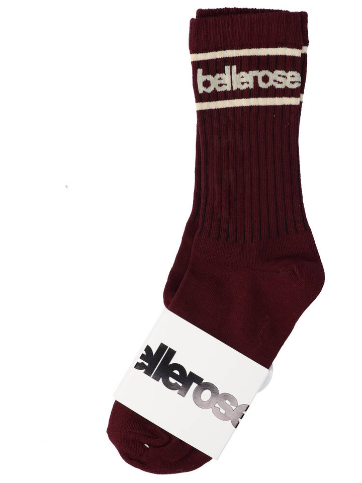 Bordeaux kousen met ecru detail Vrel Bellerose