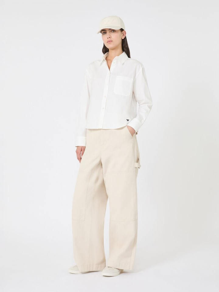 Witte korte katoenen bloes Nuoro Max Mara Weekend