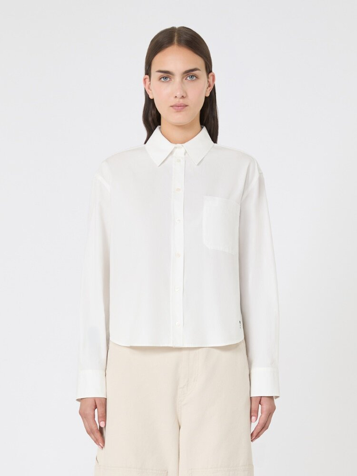 Witte korte katoenen bloes Nuoro Max Mara Weekend