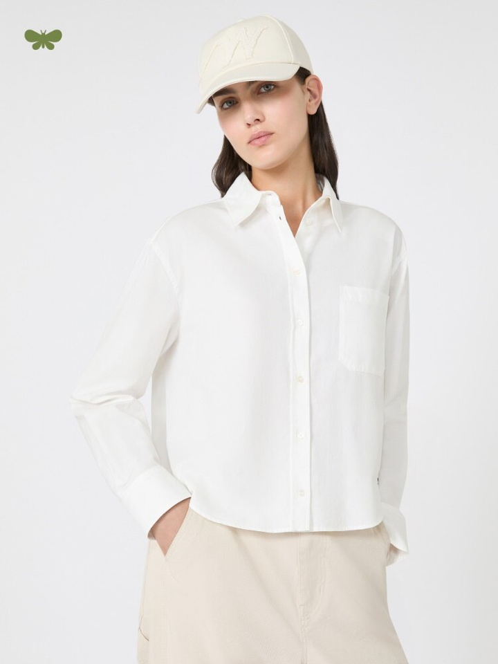 Witte korte katoenen bloes Nuoro Max Mara Weekend