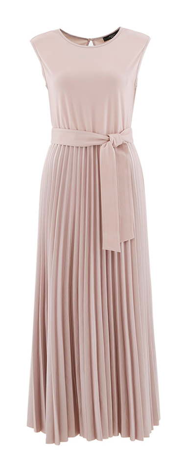 Roze feestjurk met plooirok Samuele Max Mara 