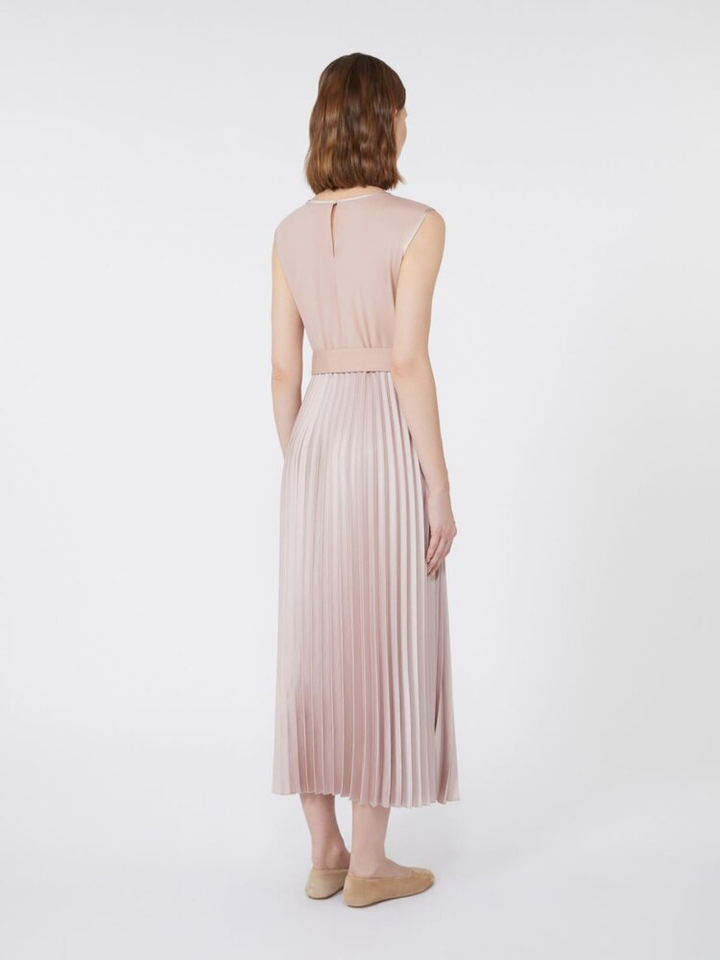 Roze feestjurk met plooirok Samuele Max Mara 