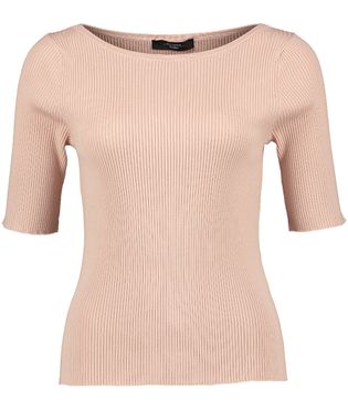 Max Mara Weekend Roze pull in ribbel met korte mouwen Waser
