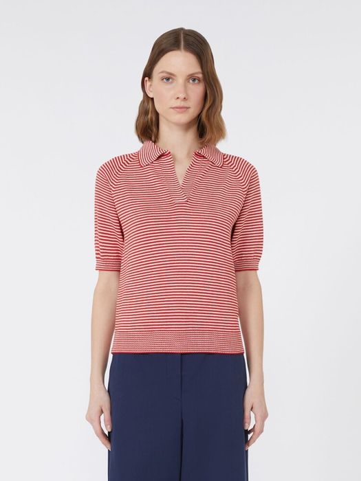 Rode gestreepte polo Junior Max Mara