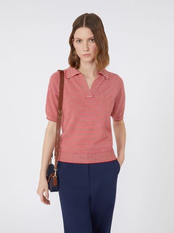 Rode gestreepte polo Junior Max Mara 