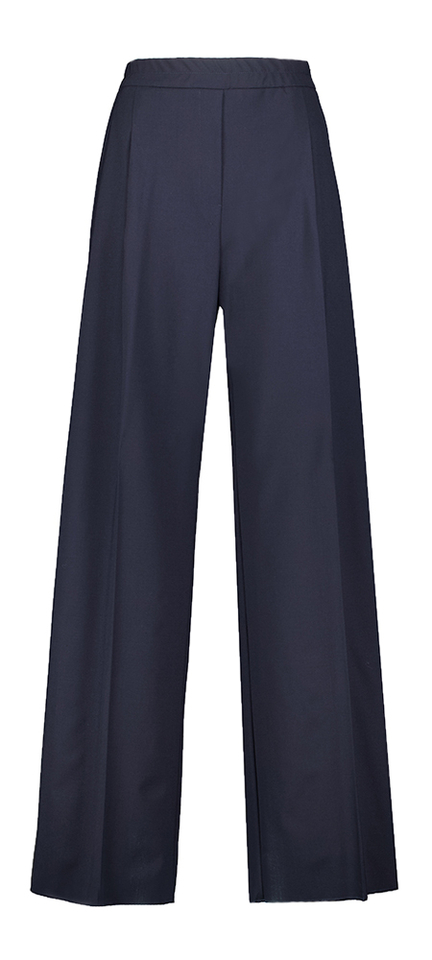 Donkerblauwe geklede broek met ritssluiting Diorama Marella