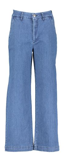 Blauwe wide enkel jeans met hoge taille Amber Numph