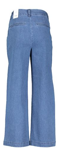 Blauwe wide enkel jeans met hoge taille Amber Numph