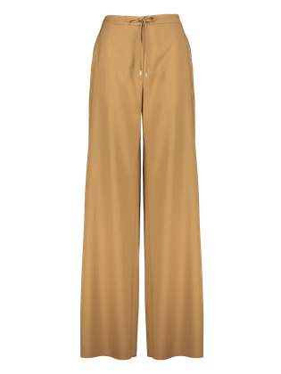 Max Mara Studio Camelkleurige lange wijde broek Berard Max Mara