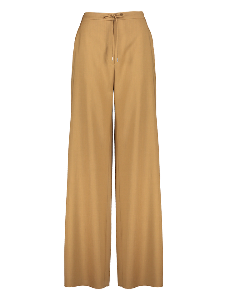 Camelkleurige lange wijde broek Berard Max Mara