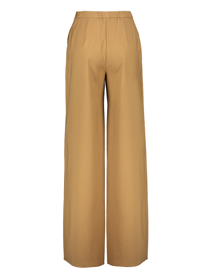 Camelkleurige lange wijde broek Berard Max Mara
