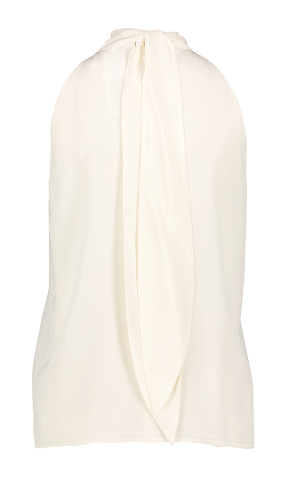 Witte mouwloze zijden bloes Jumbo Max Mara Studio