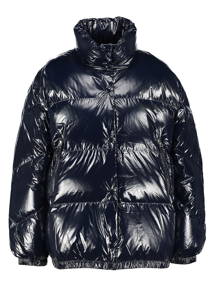 Donkerblauwe glanzende puffer jacket Hoover Bellerose Junior