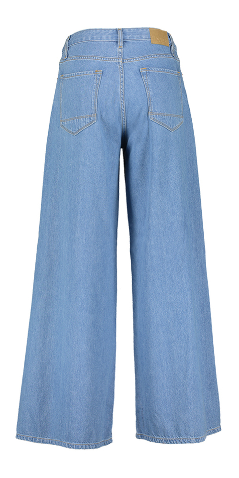 Mid blue wide leg jeans Kae met hoge taille Bellerose Junior 