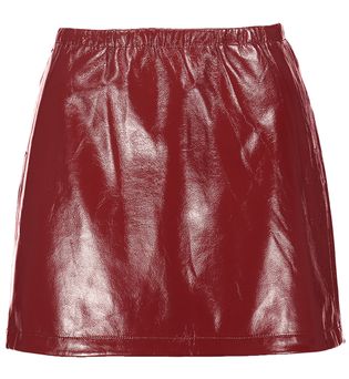 Bellerose Bordeaux kleurige korte rok in namaak leder Parise Junior