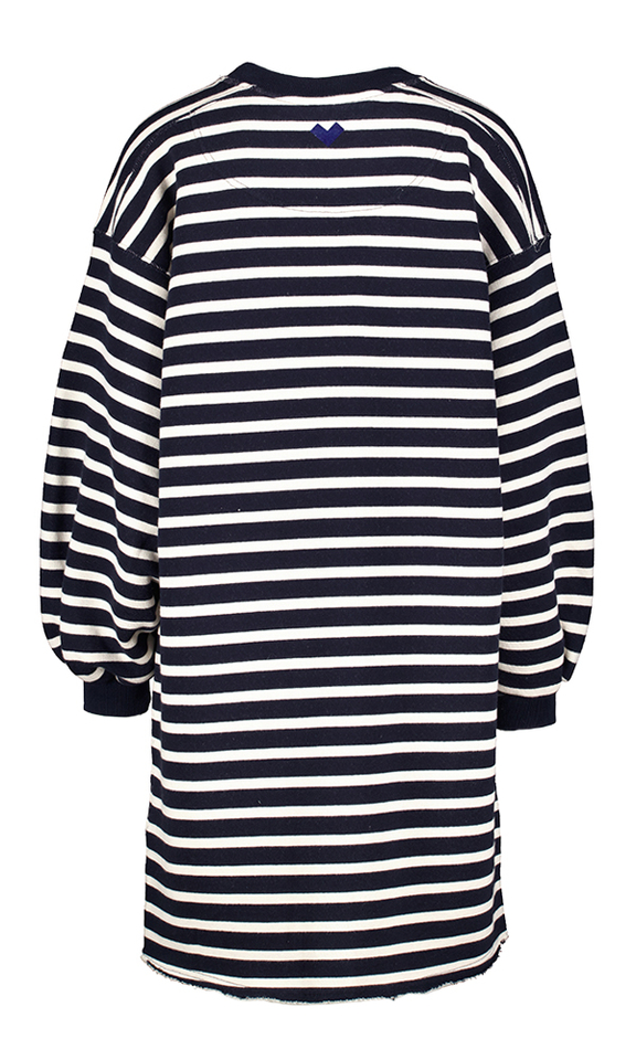 Blauw gestreepte sweater jurk Franti Bellerose Junior