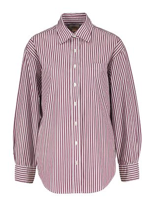 Bellerose Wit en bordeaux gestreepte hemdblouse Ironi Junior