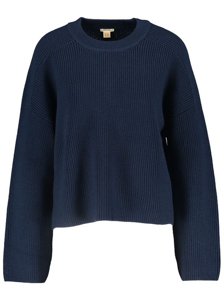 Donkerblauwe katoenen sweater met ronde hals Awa Bellerose Junior