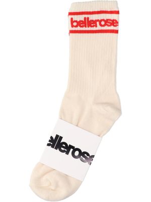 Ecru kousen met rode details Vigil Bellerose