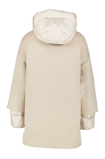 Beige winterjas met kap Yuma Duno