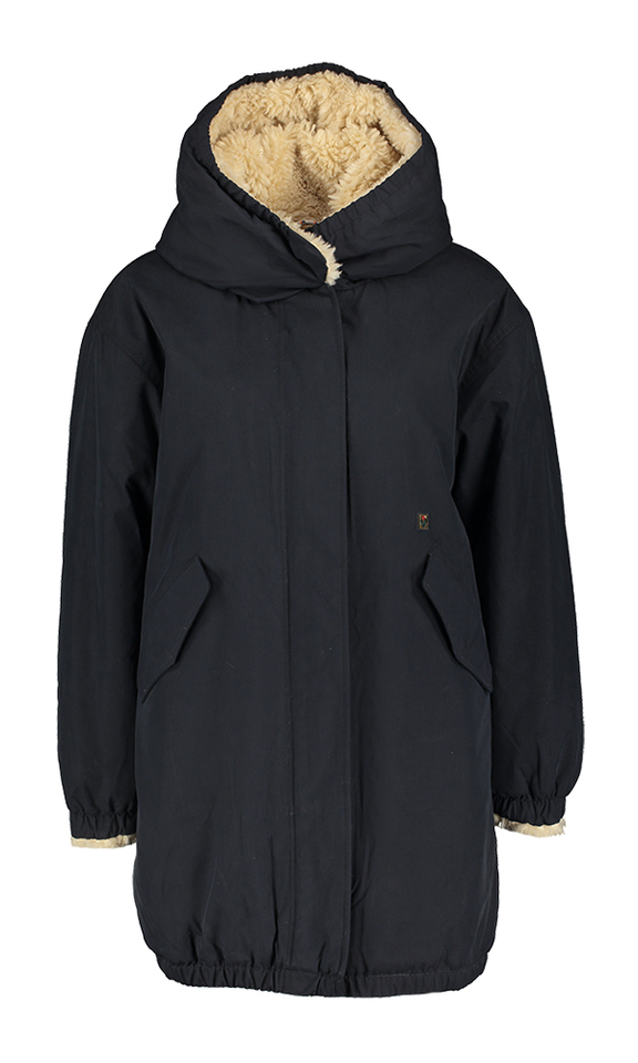 Donkerblauwe parka met kap Harbour Bellerose Junior