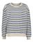 Lichtgrijs en blauw gestreepte sweater met ronde hals Fadol Bellerose Junior