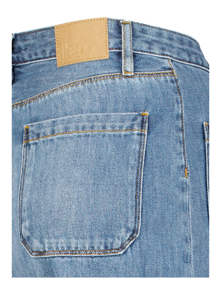 Blauwe straight fit jeans met opgestikte zakken Bellerose Junior