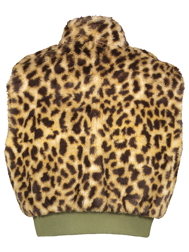 Kaki groene omkeerbare bodywarmer in dierenprint Herone Bellerose Girls