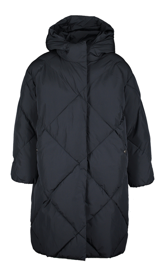 Donkerblauwe padded oversized jas met kap Harper Bellerose Girls