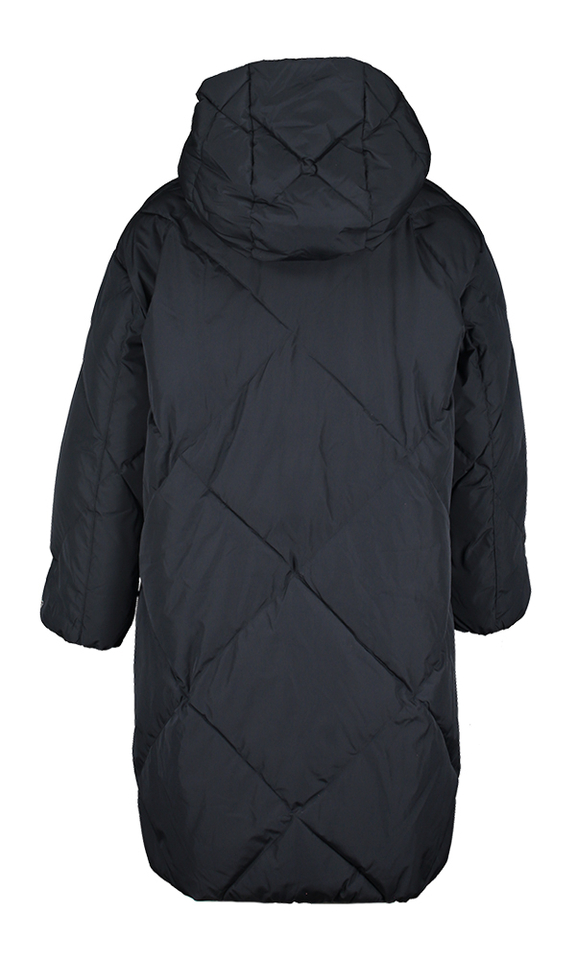 Donkerblauwe padded oversized jas met kap Harper Bellerose Girls