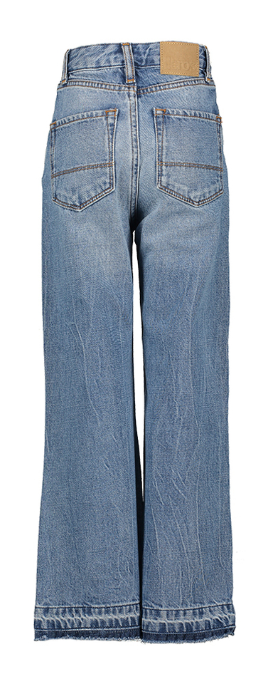 Blauwe straight fit jeans met hoge taille Popie Bellerose 