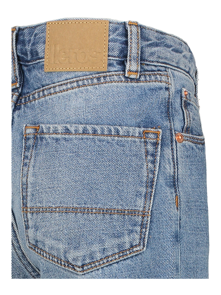 Blauwe straight fit jeans met hoge taille Popie Bellerose 