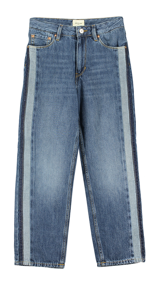Blauwe straight fit jeans met speciale boord Bellerose Girls 