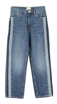 Bellerose Blauwe straight fit jeans met speciale boord Girls